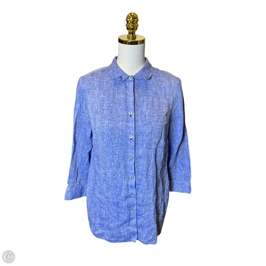 Blouse Long Sleeve By Chicos In Blue, Size: M