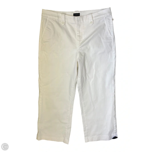 Jeans Straight By Talbots In White Denim, Size: 16