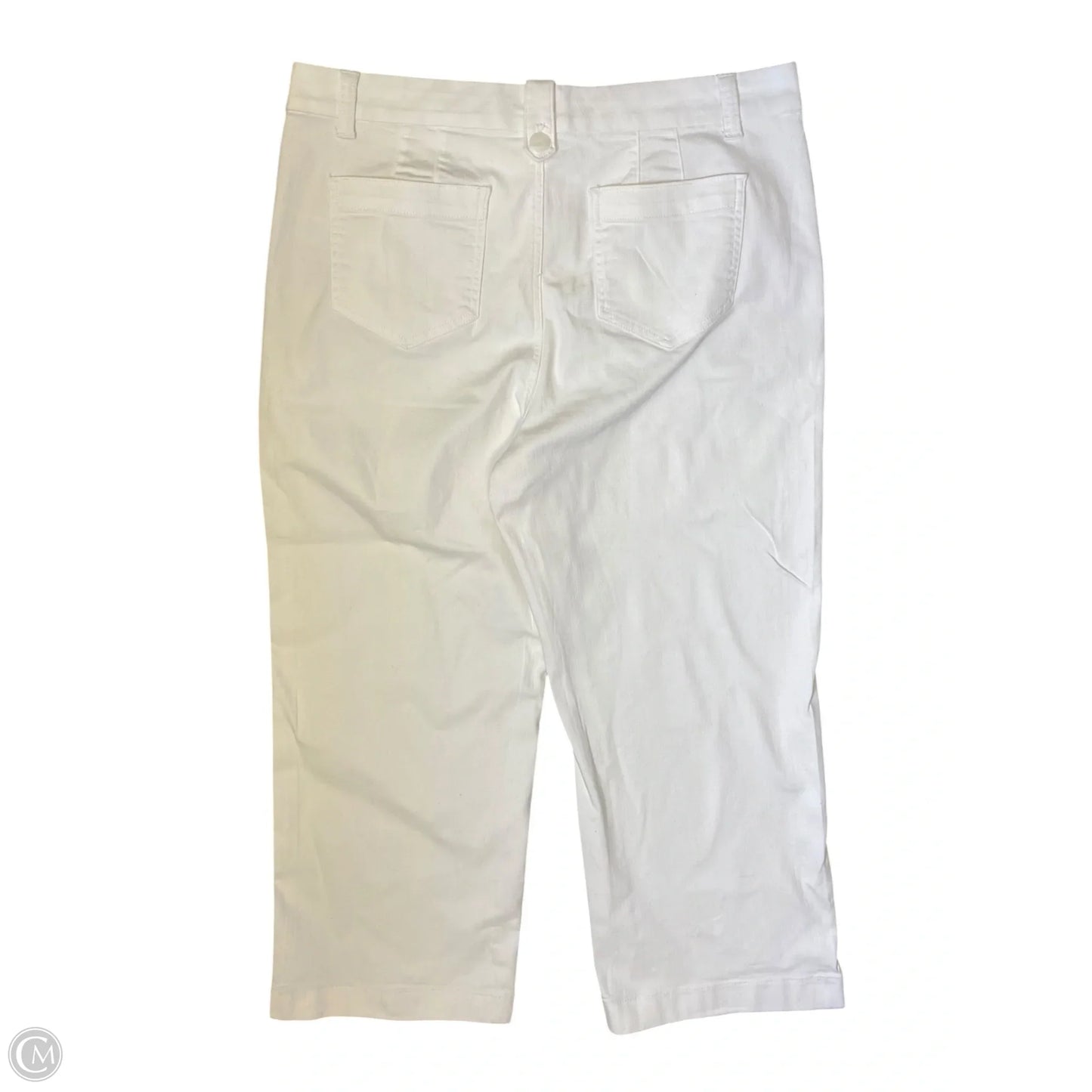 Jeans Straight By Talbots In White Denim, Size: 16