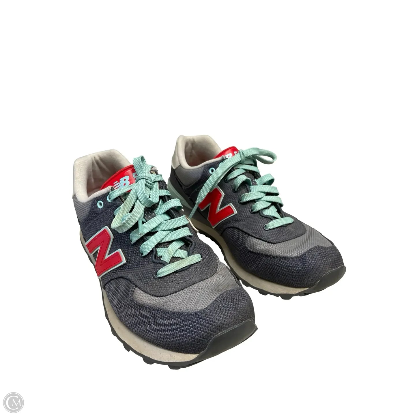 Shoes Sneakers By New Balance In Green & Grey, Size: 9
