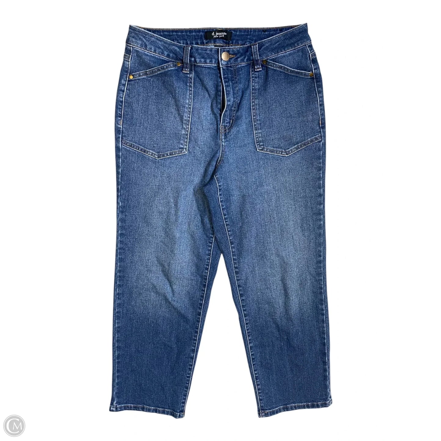 Jeans Cropped By D Jeans In Blue Denim, Size: 8