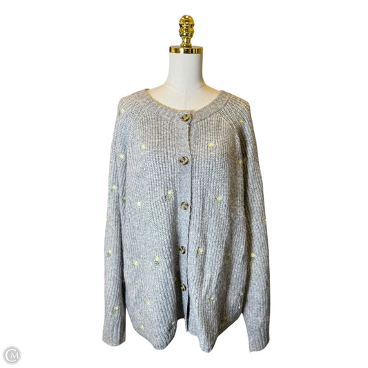 Cardigan By Ava & Viv In Grey, Size: 3x