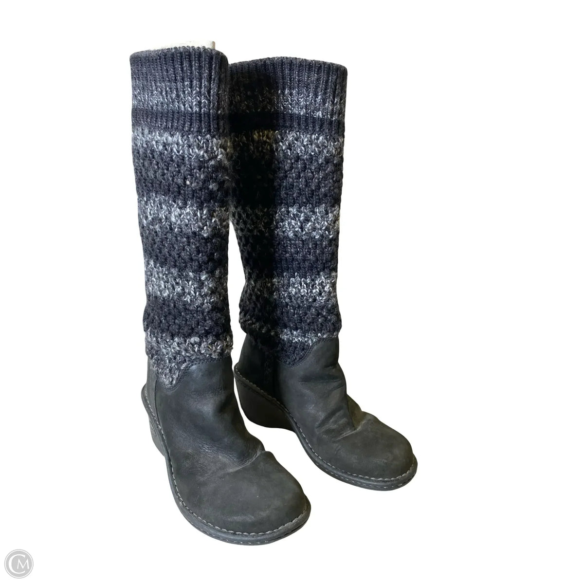 Boots Designer By Ugg In Black & Grey, Size: 9