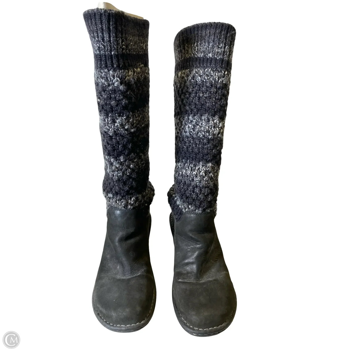 Boots Designer By Ugg In Black & Grey, Size: 9