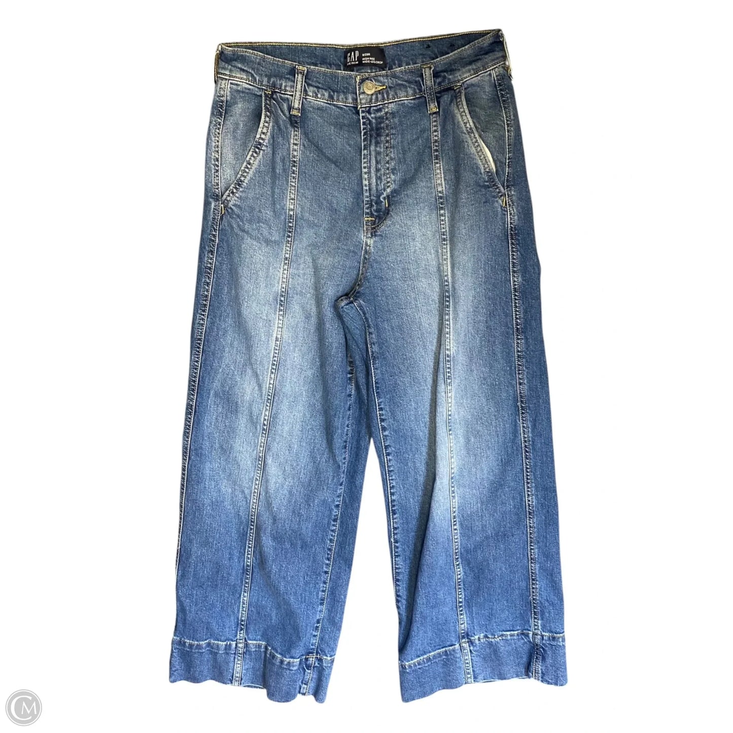 Jeans Wide Leg By Gap In Blue Denim, Size: 8