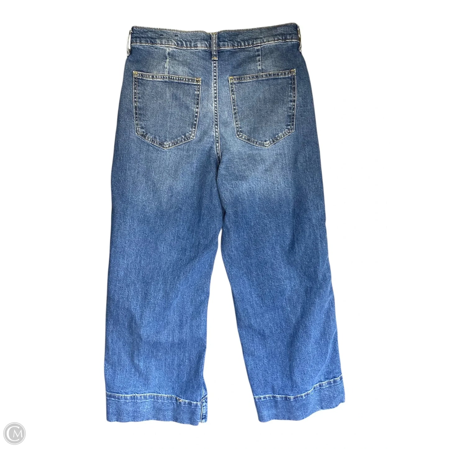 Jeans Wide Leg By Gap In Blue Denim, Size: 8