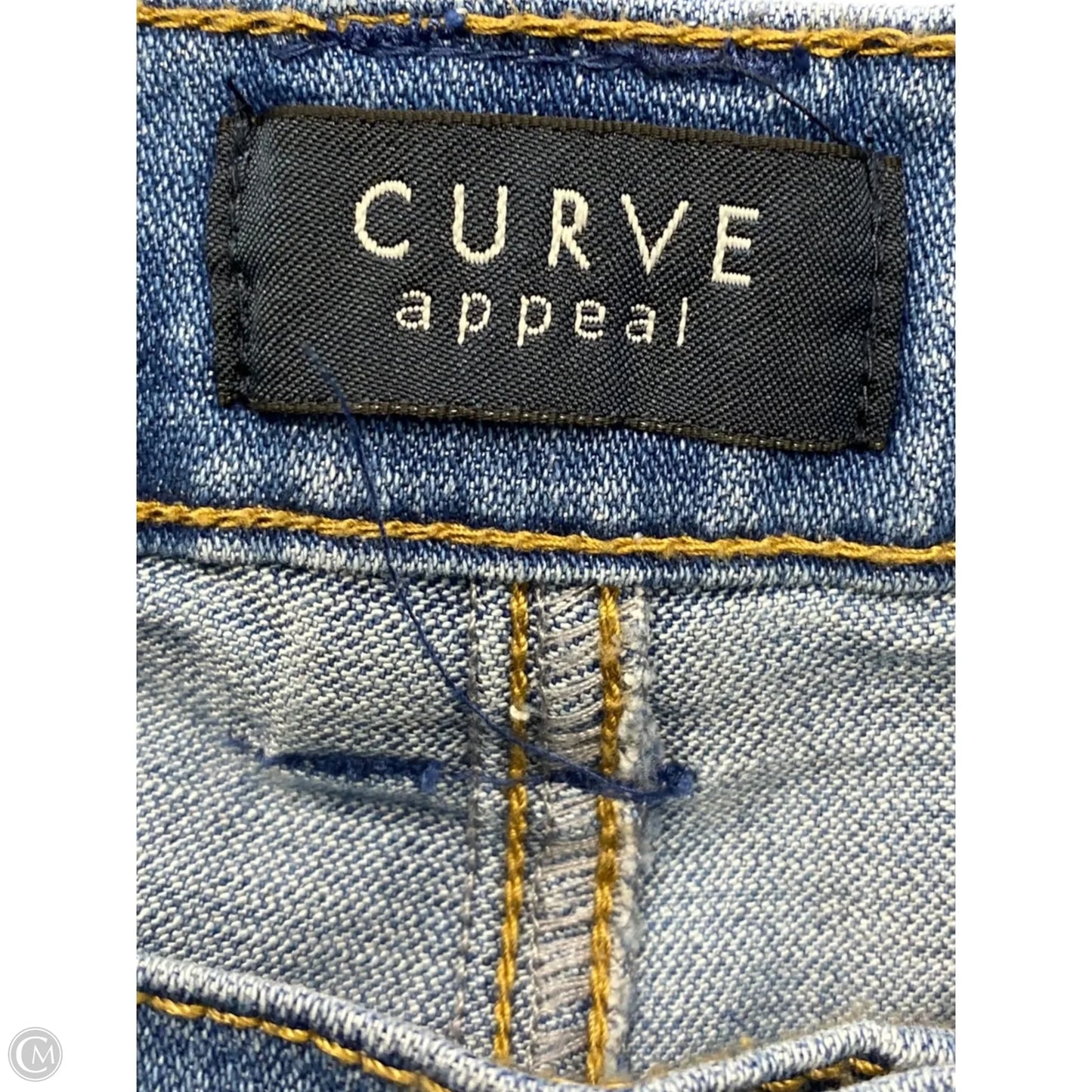 Jeans Wide Leg By Curve Appeal In Blue Denim, Size: 8