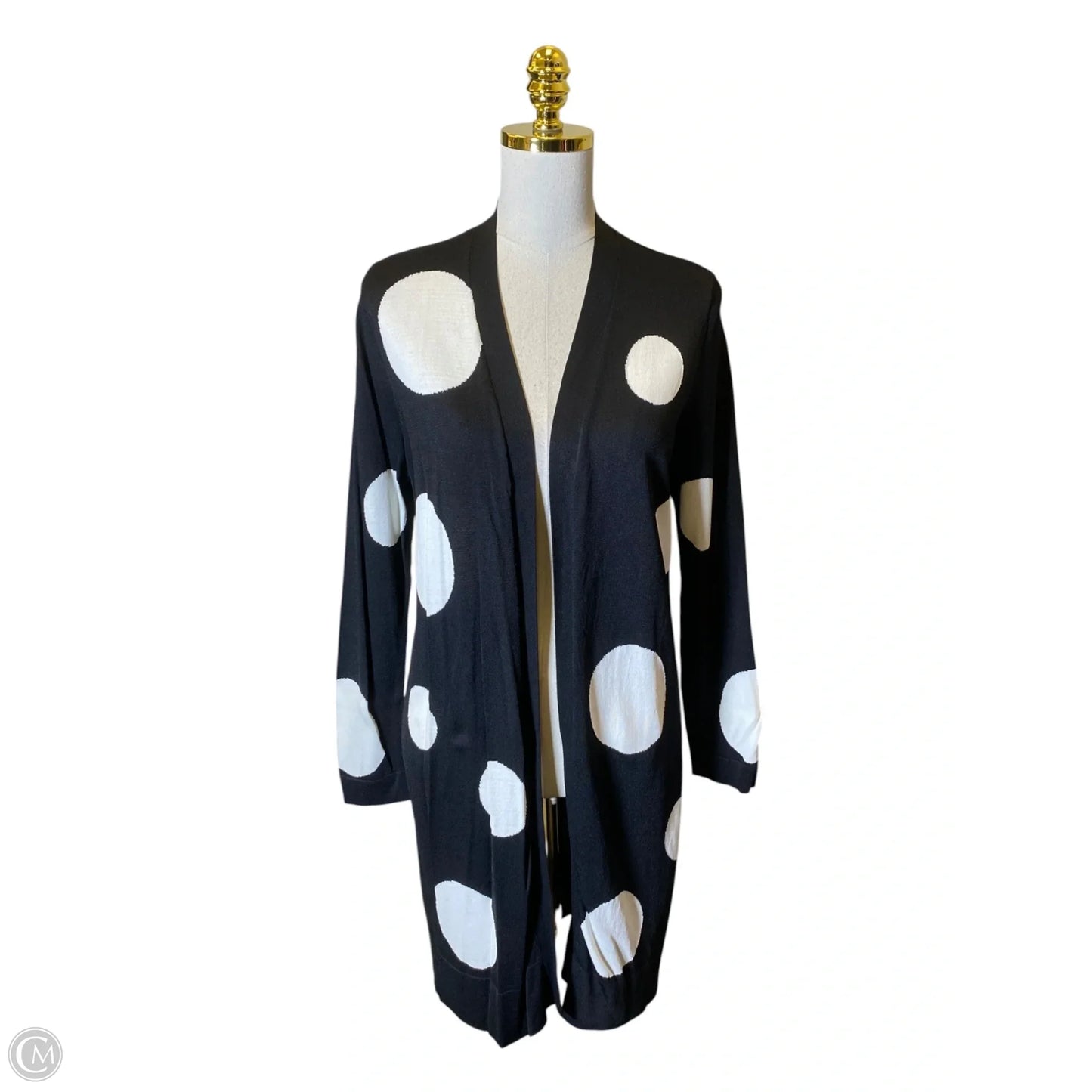 Cardigan By Chicos In Black & White, Size: M
