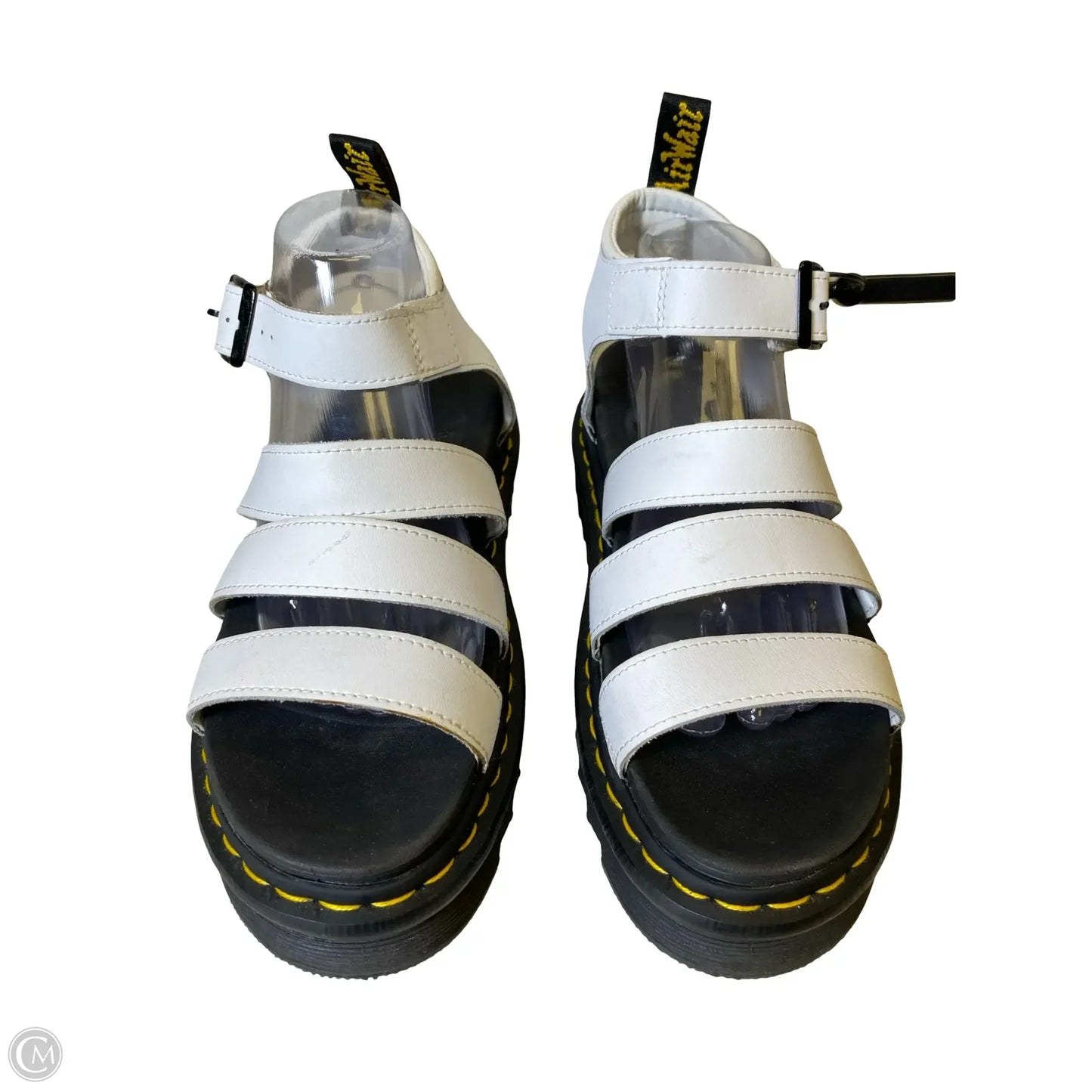Sandals Designer By Dr Martens In Black & White, Size: 10