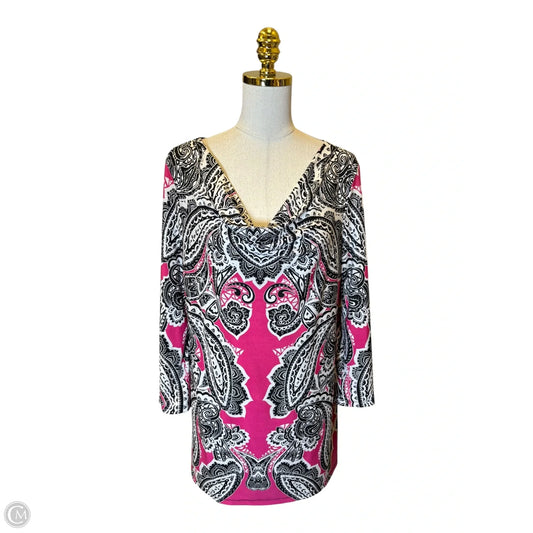 Top Long Sleeve By Sunny Leigh In Multi-colored, Size: Xl