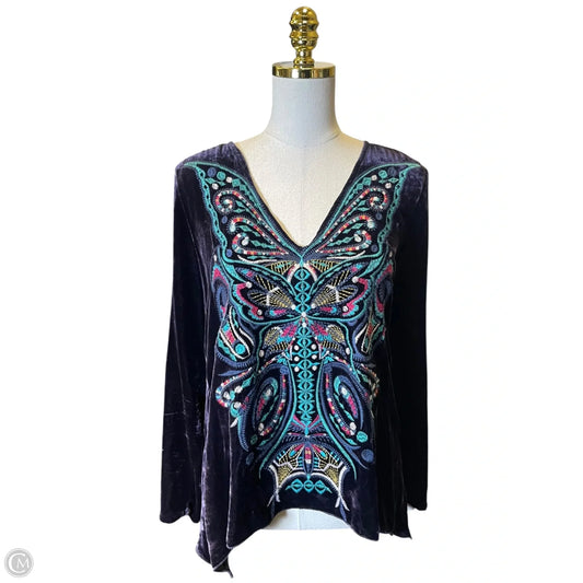 Blouse Designer By Johnny Was In Purple, Size: S