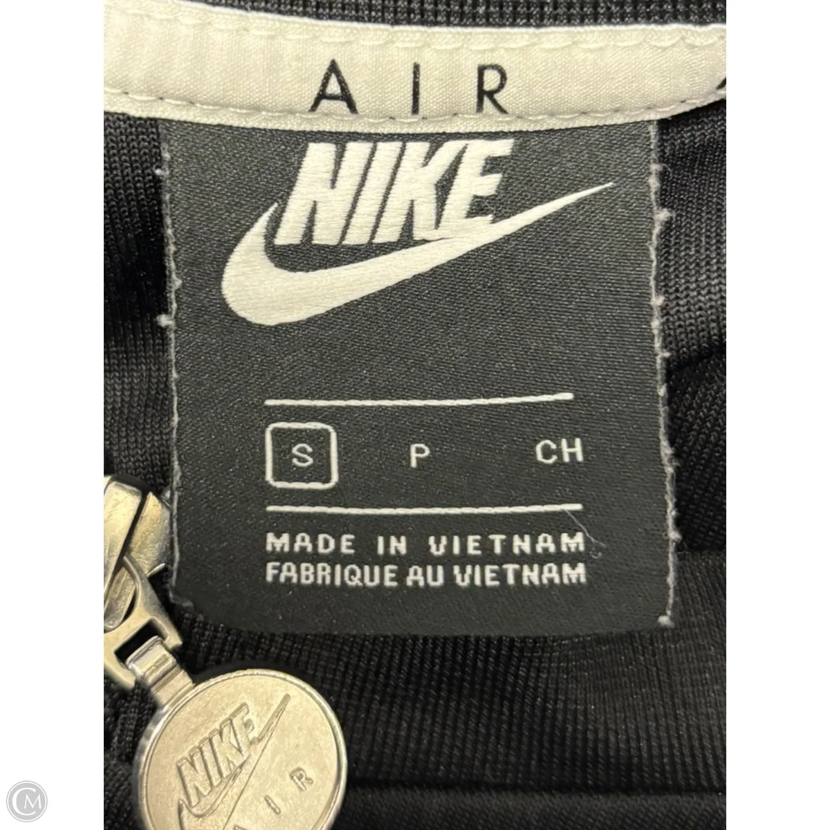 Athletic Jacket By Nike In Black & White, Size: S