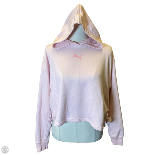 Sweatshirt Hoodie By Puma In Pink, Size: L