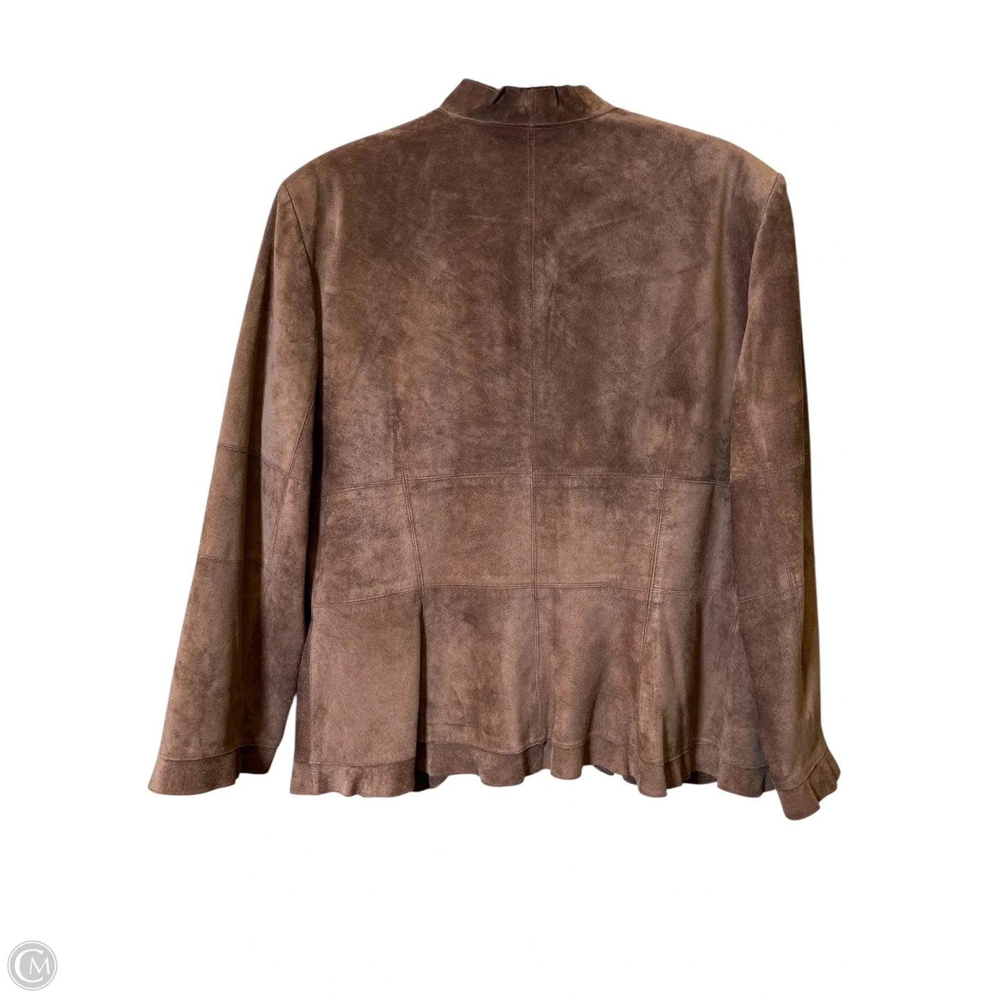 Jacket Leather By Jones New York In Brown, Size: Xl