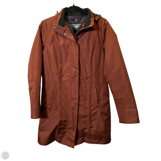 Coat Raincoat By Eddie Bauer In Brown, Size: S