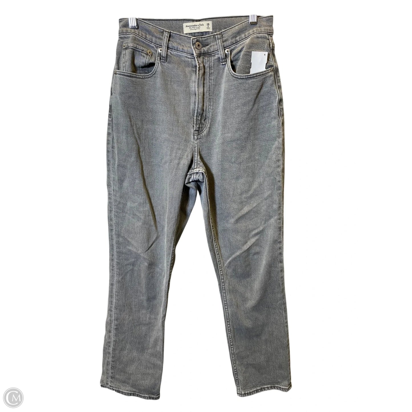 Jeans Straight By Abercrombie And Fitch In Grey, Size: 2