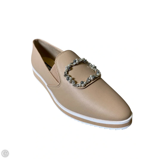 Shoes Designer By Karl Lagerfeld In Tan & White, Size: 9