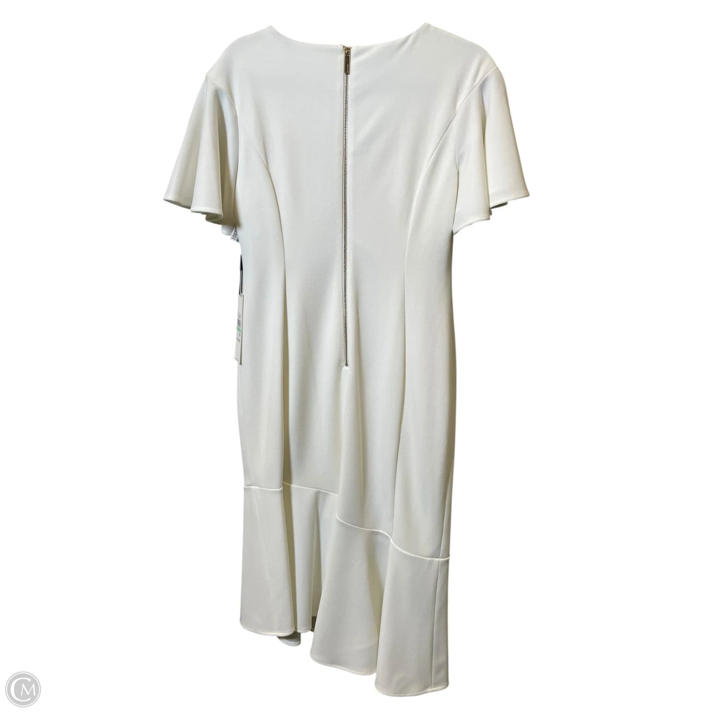 Dress Casual Midi By Calvin Klein In White, Size: M