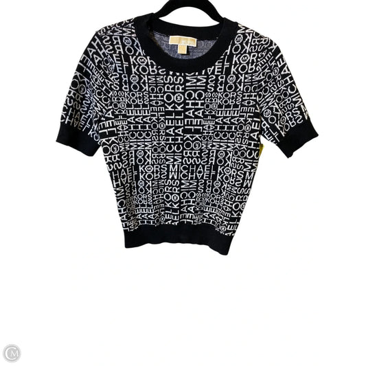 Sweater Short Sleeve By Michael By Michael Kors In Black & White, Size: S