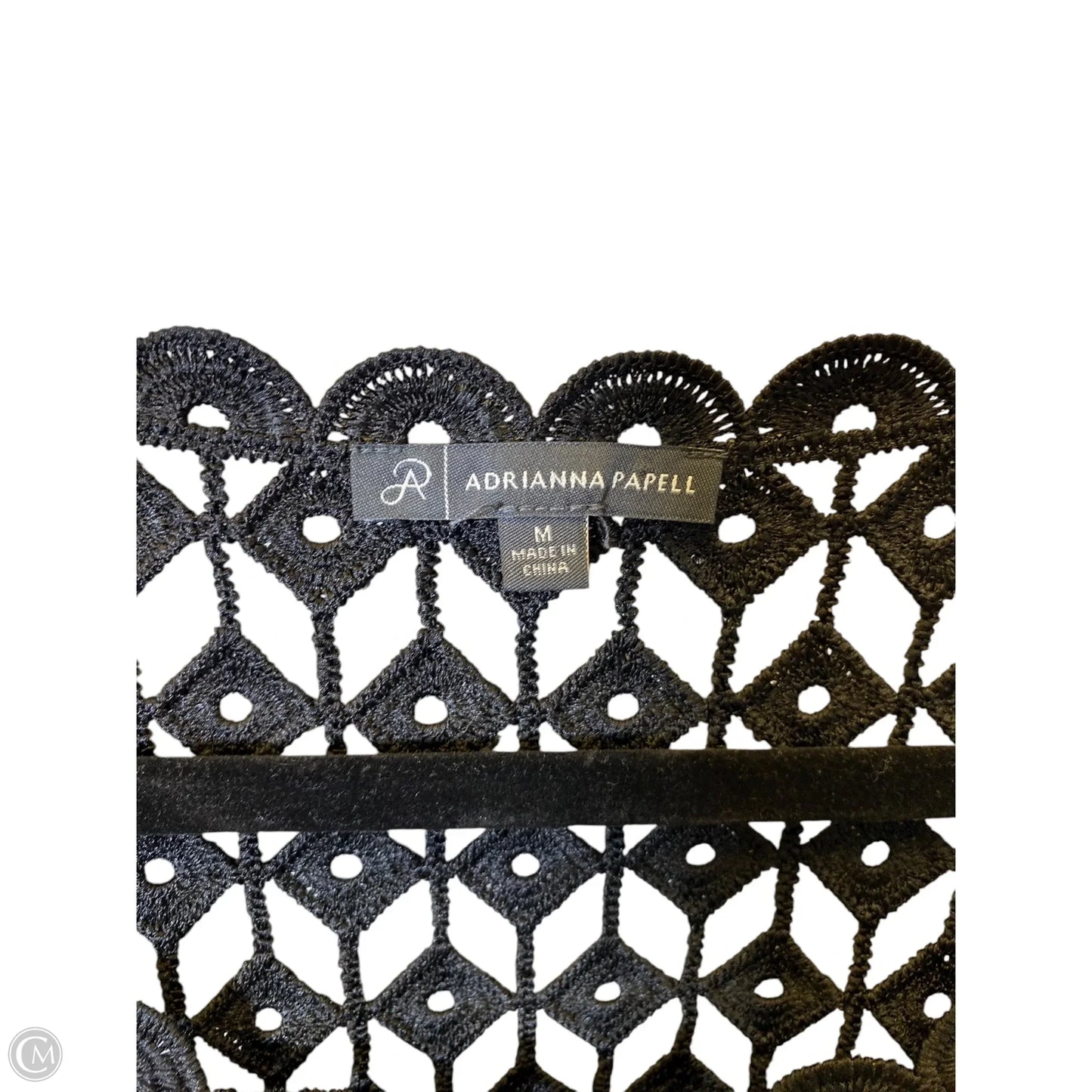 Top 3/4 Sleeve By Adrianna Papell In Black, Size: M