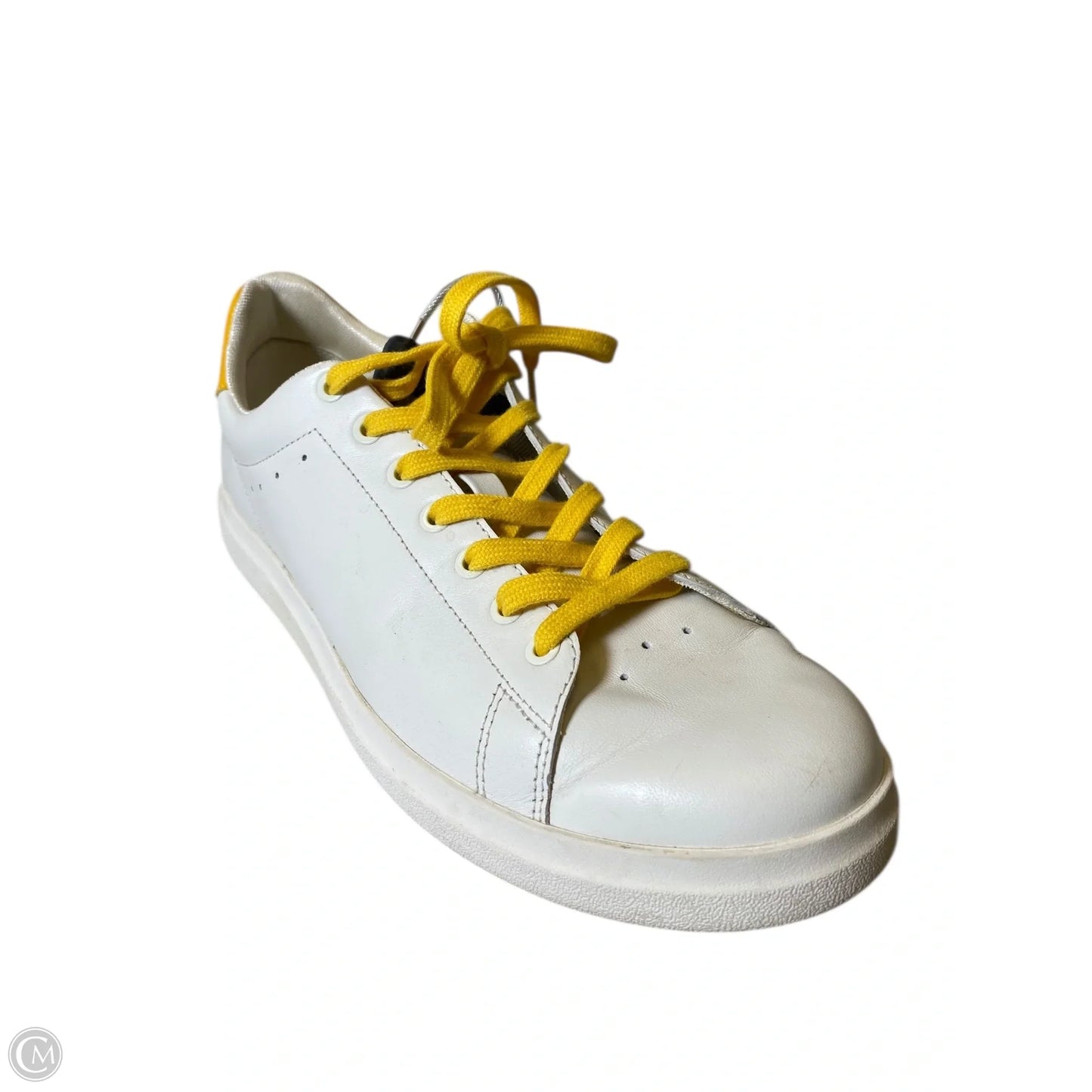 Shoes Designer By Tory Burch In White & Yellow, Size: 10