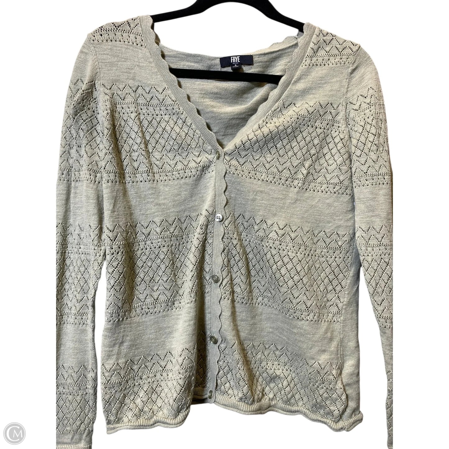 Cardigan Designer By Frye In Green, Size: S