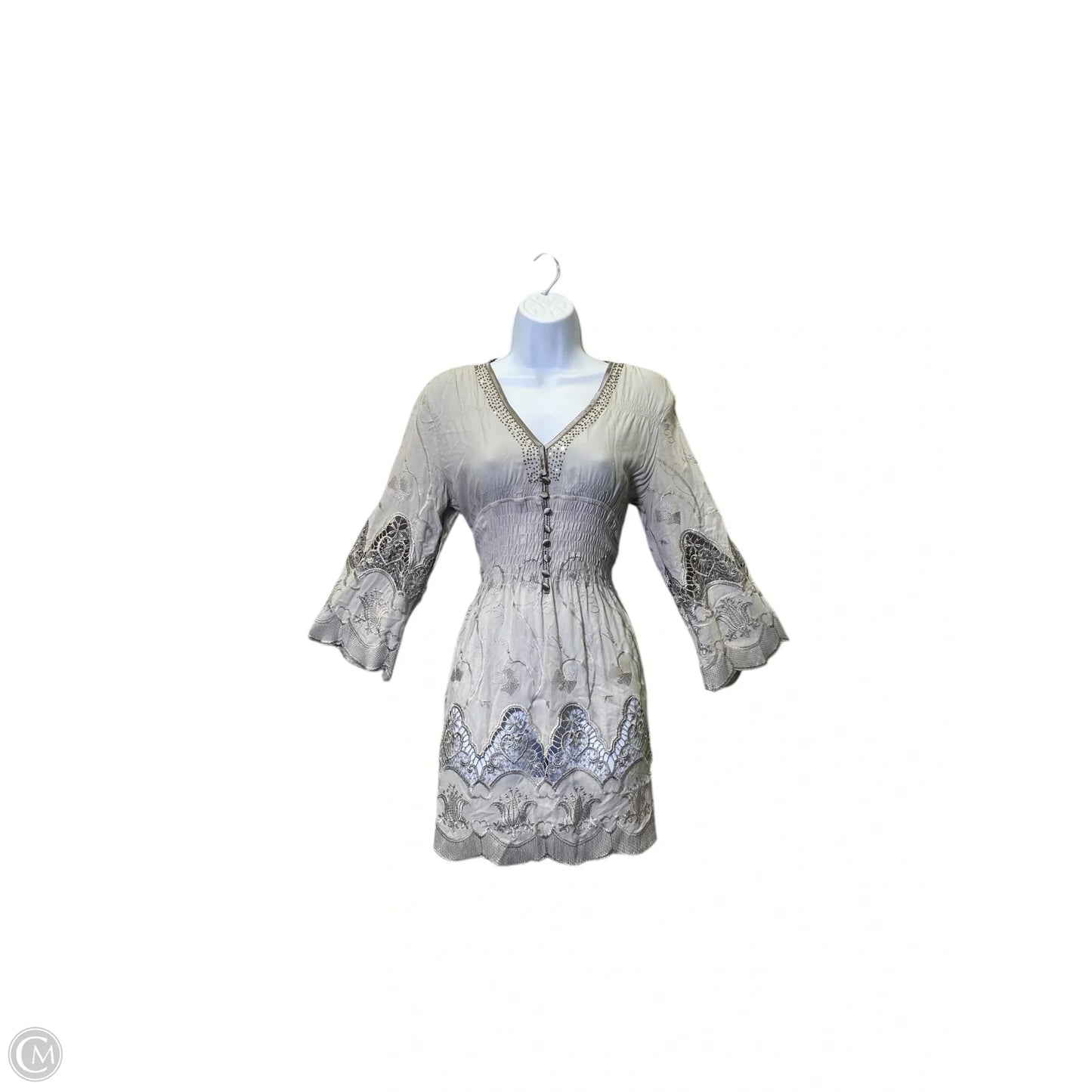 Dress Casual Midi By Clothes Mentor In Grey, Size: M