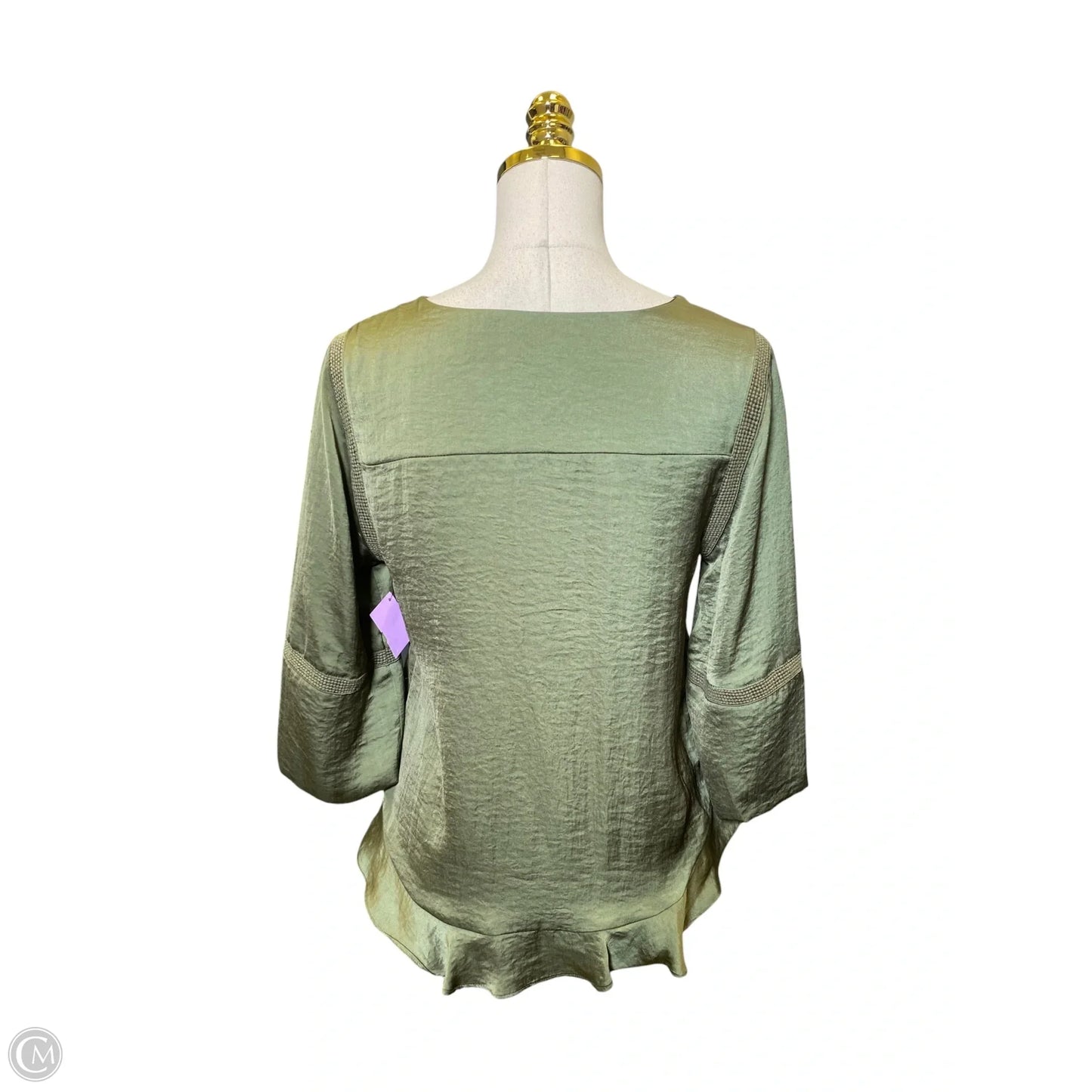 Blouse 3/4 Sleeve By Apt 9 In Green, Size: Xs
