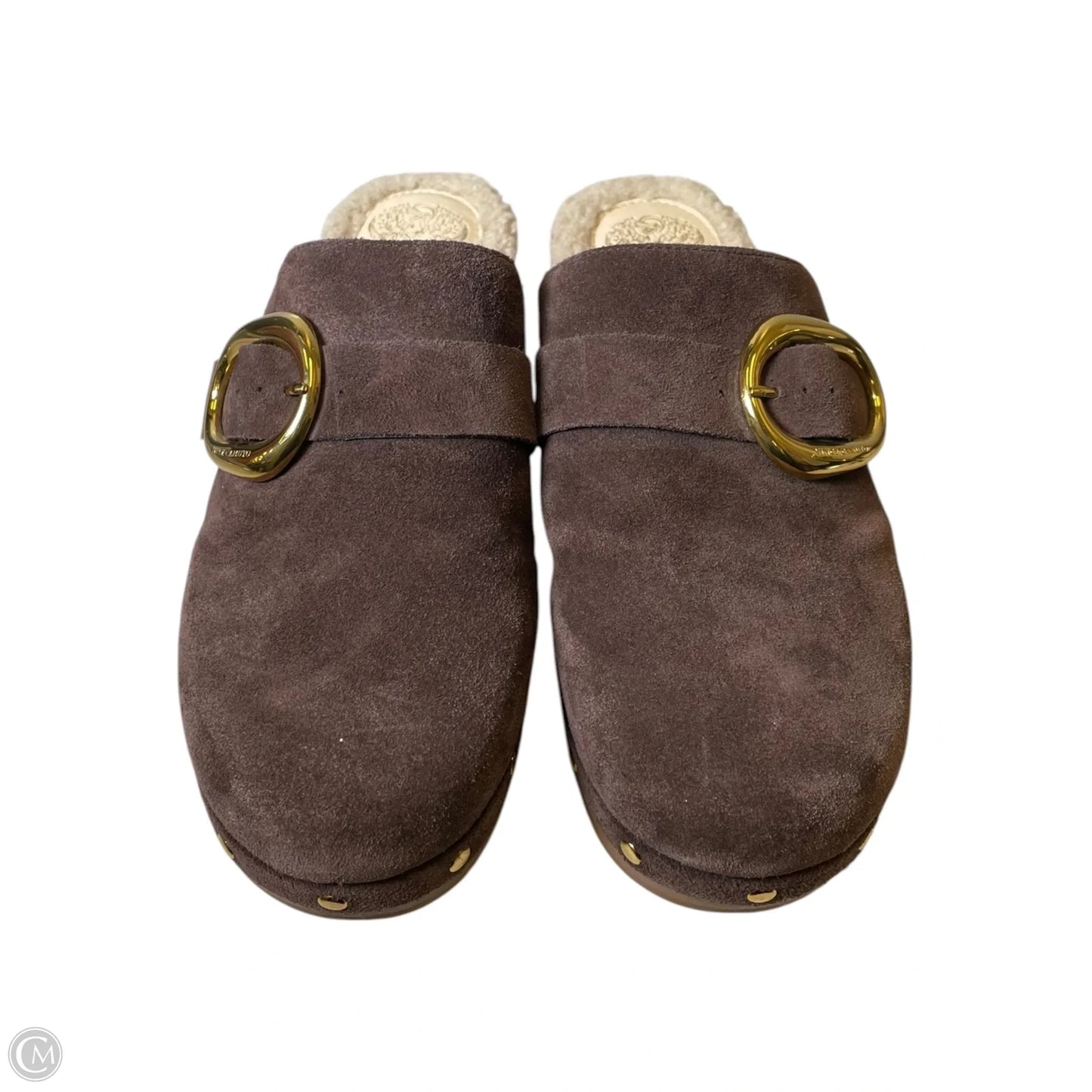 Shoes Heels Platform By Vince Camuto In Brown & Gold, Size: 8.5
