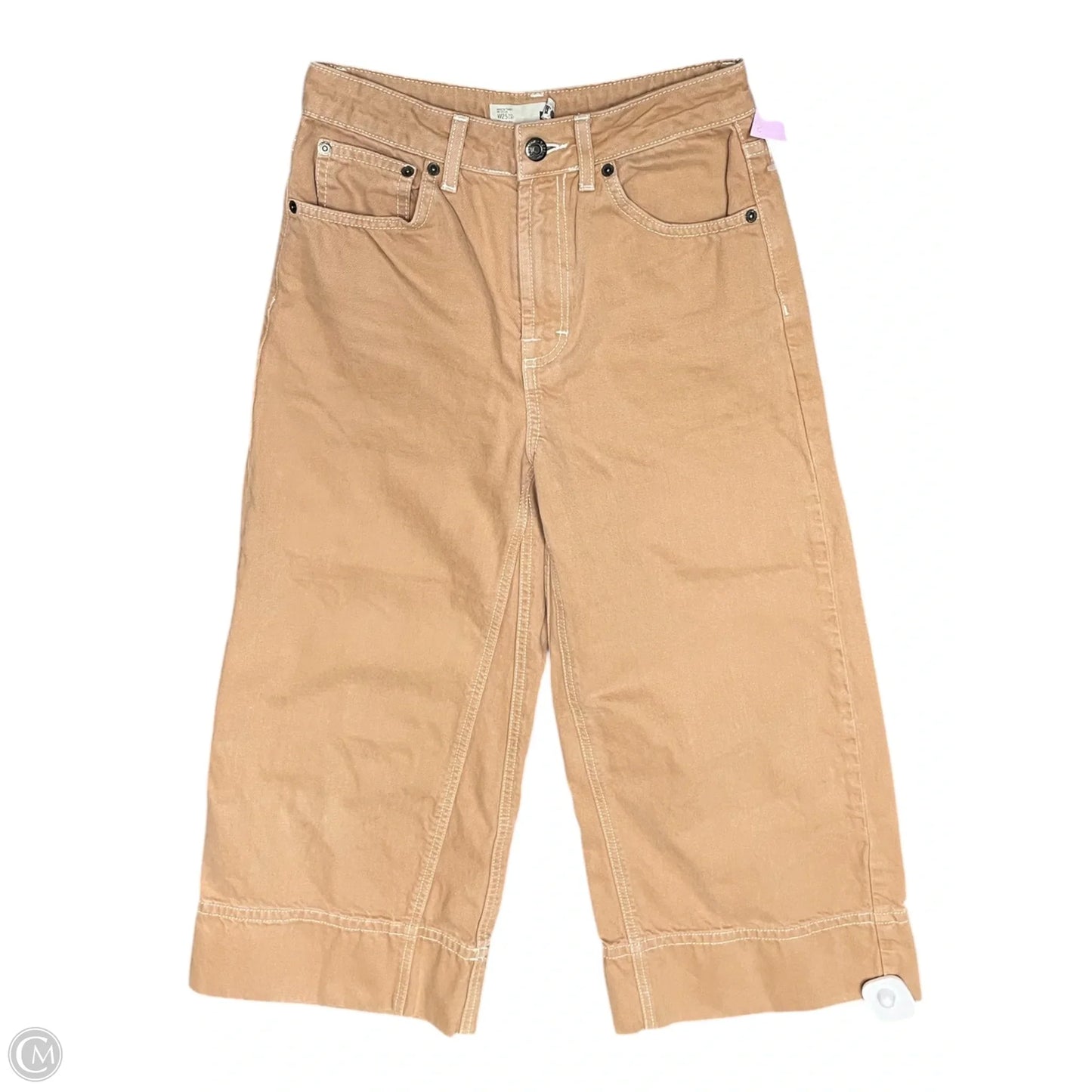 Jeans Cropped By Topshop In Orange, Size: 2