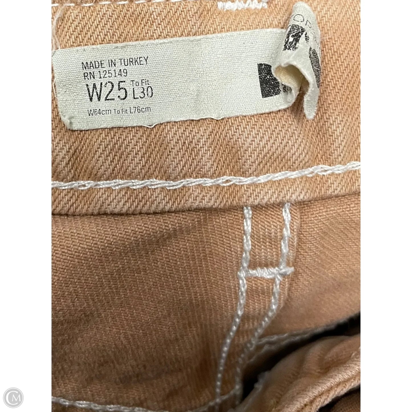 Jeans Cropped By Topshop In Orange, Size: 2