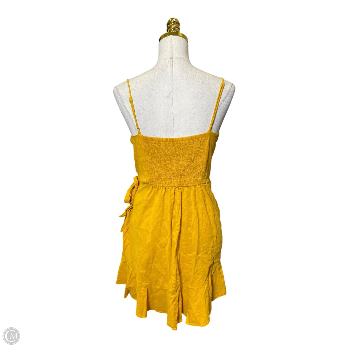 Dress Casual Midi By Express In Yellow, Size: L