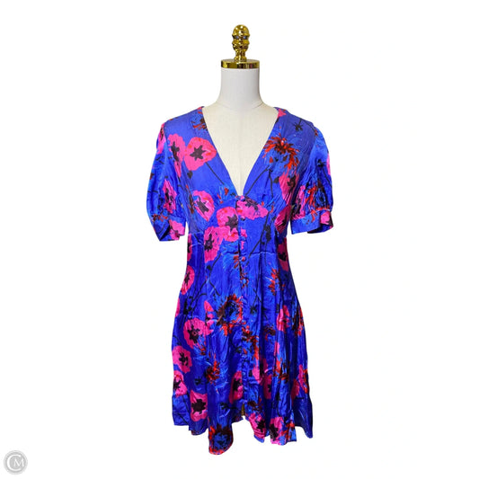Dress Casual Midi By Topshop In Floral Print, Size: M