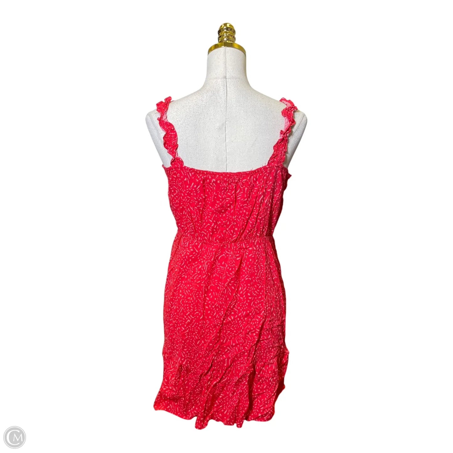 Dress Casual Midi By Banana Republic In Red & White, Size: S