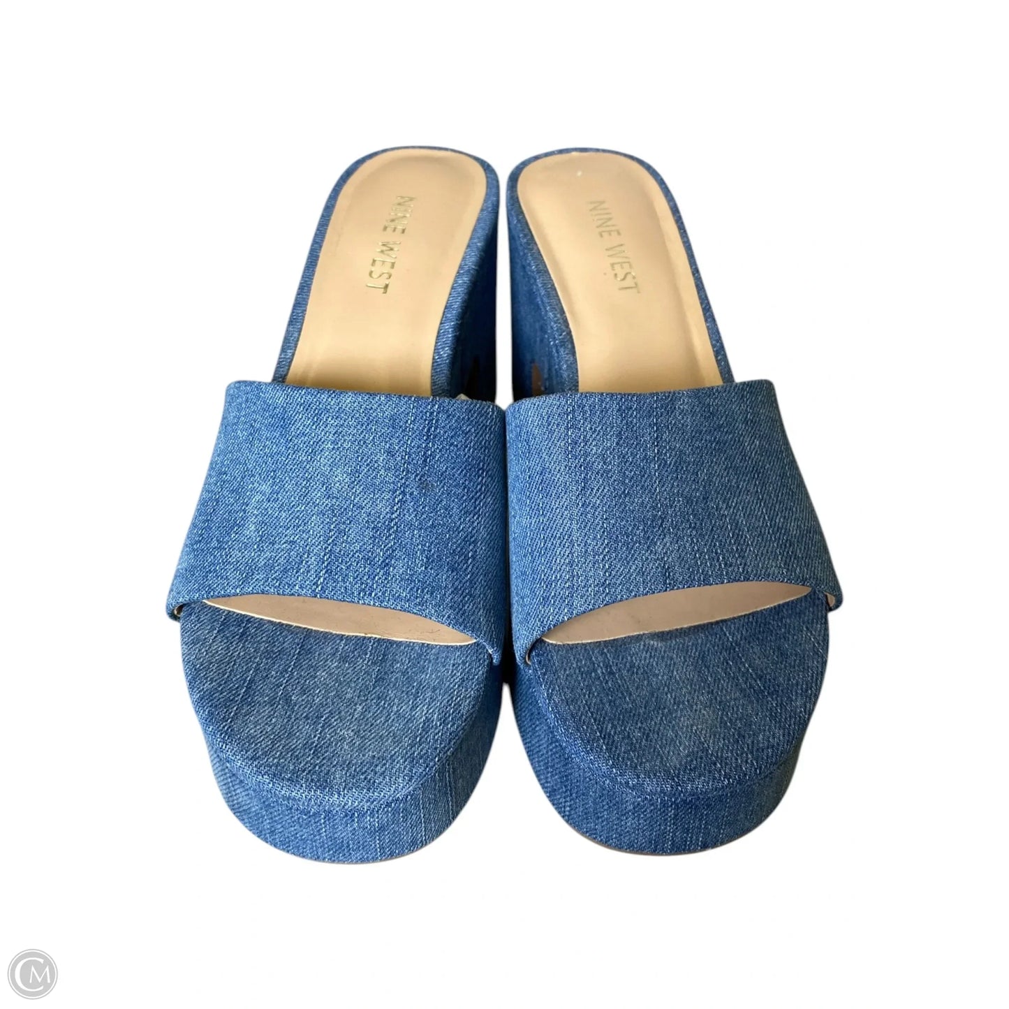 Shoes Heels Block By Nine West In Blue, Size: 7.5