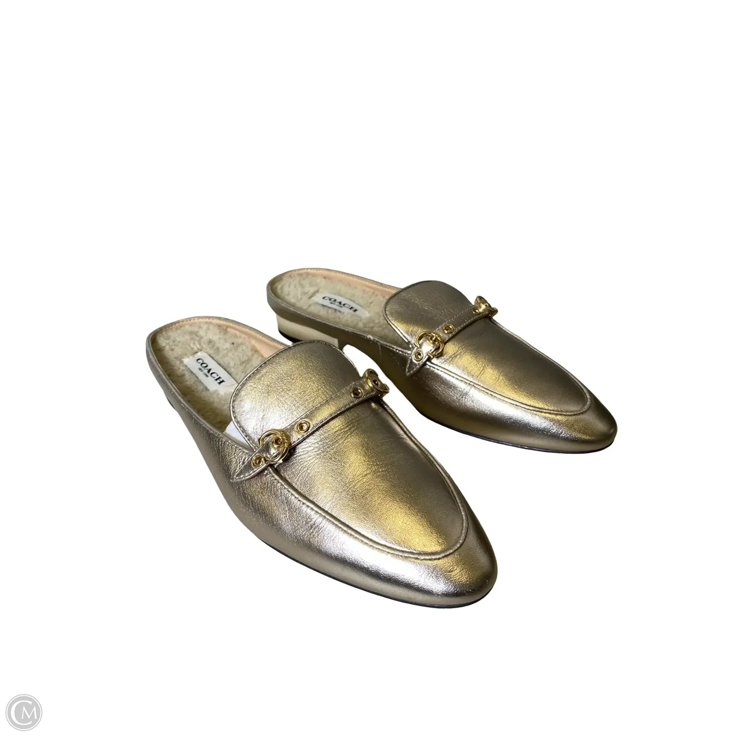 Shoes Designer By Coach In Gold, Size: 6