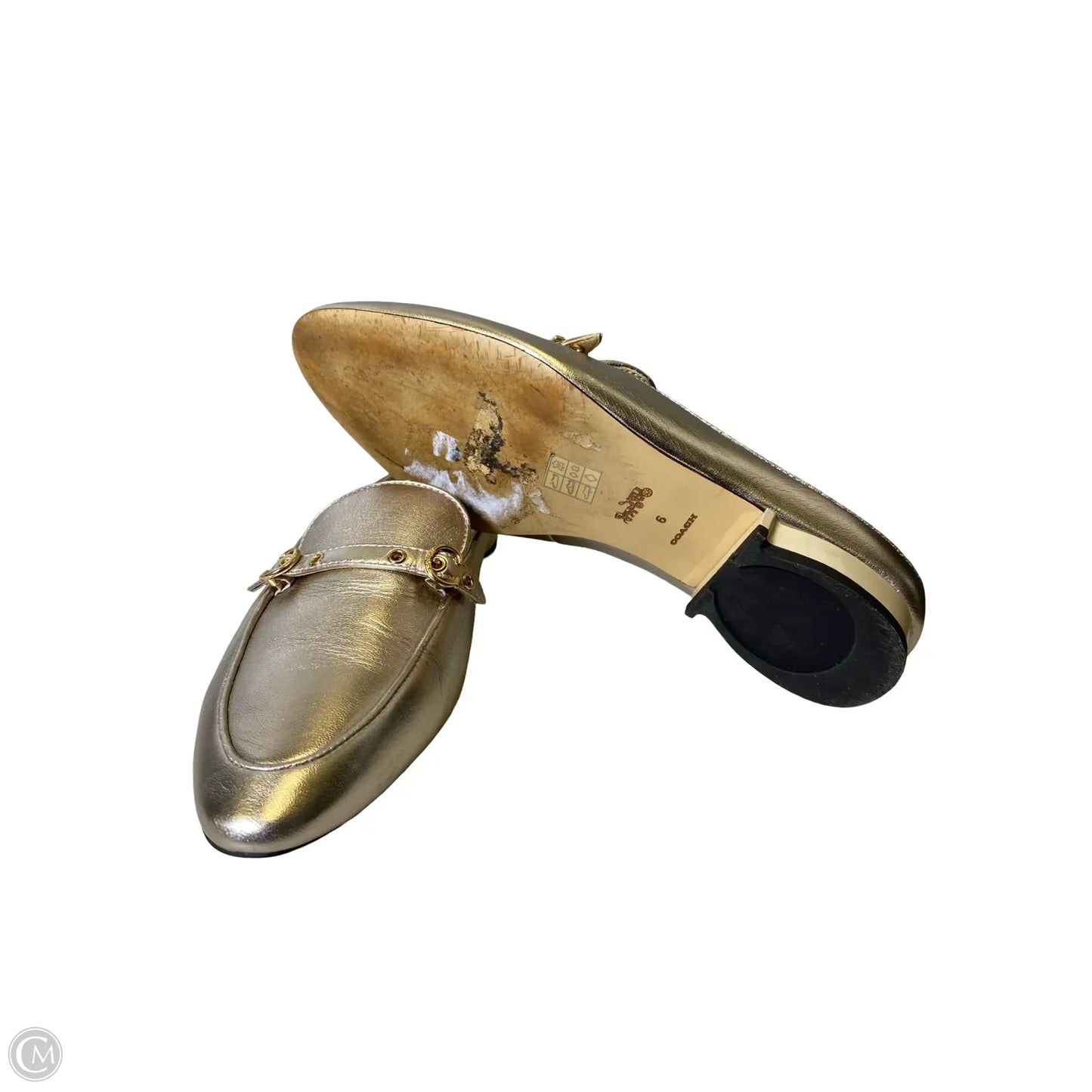 Shoes Designer By Coach In Gold, Size: 6