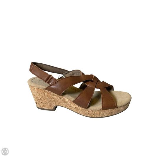 Sandals Heels Block By Dream Pairs In Brown, Size: 11
