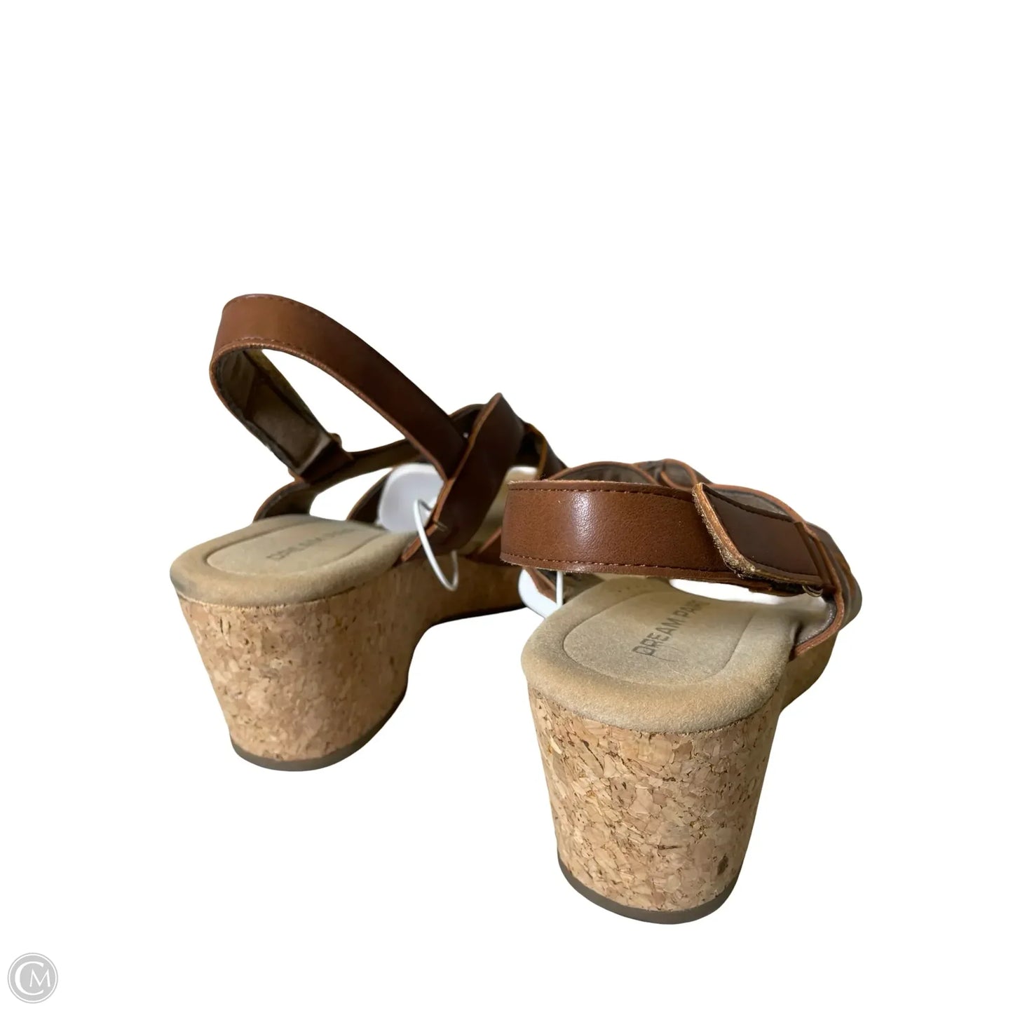 Sandals Heels Block By Dream Pairs In Brown, Size: 11