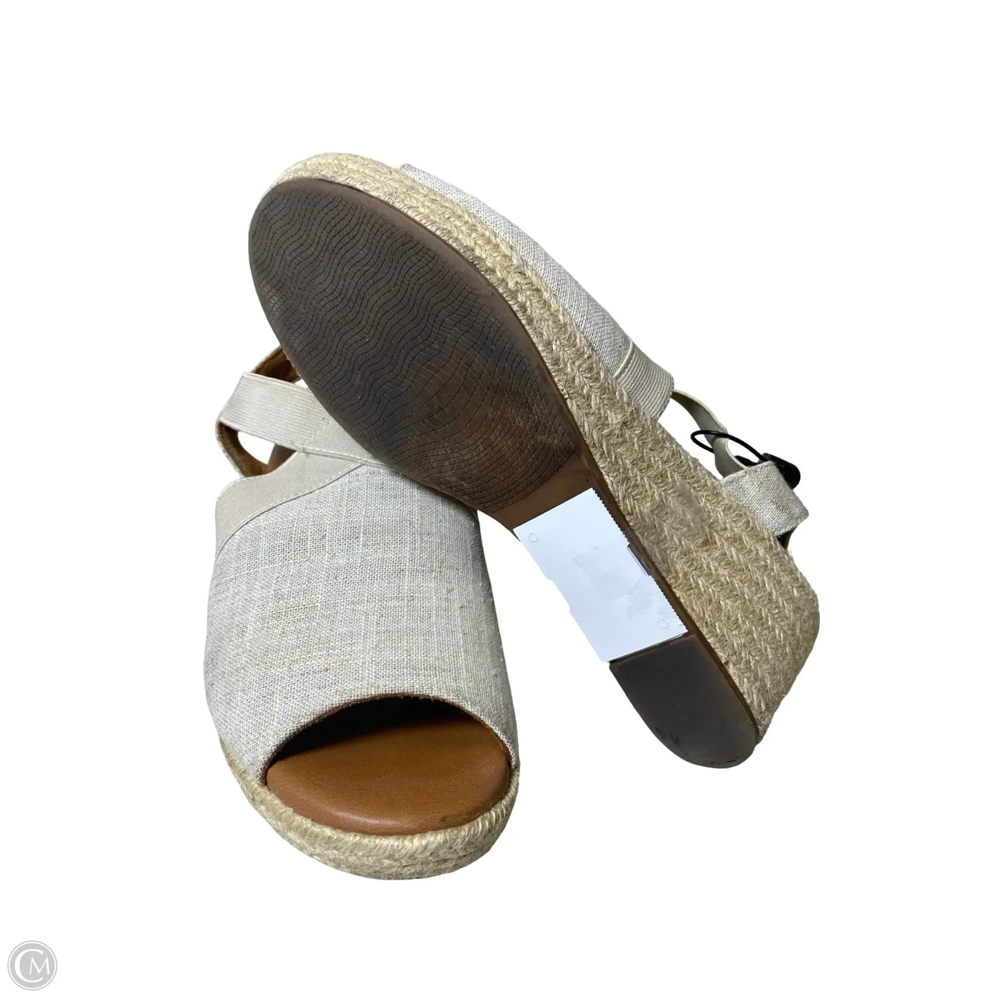 Sandals Heels Wedge By Sonoma In Tan, Size: 10