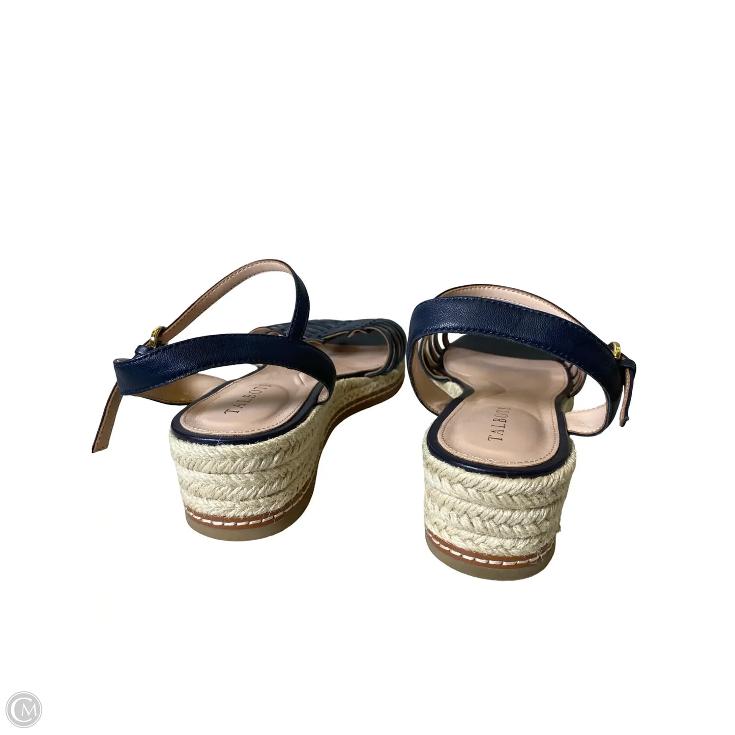Sandals Heels Platform By Talbots In Black & Tan, Size: 8.5