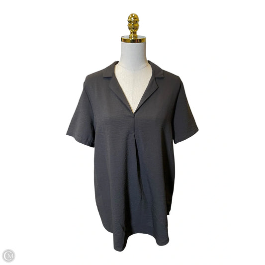 Blouse Short Sleeve By Hilary Radley In Black, Size: M