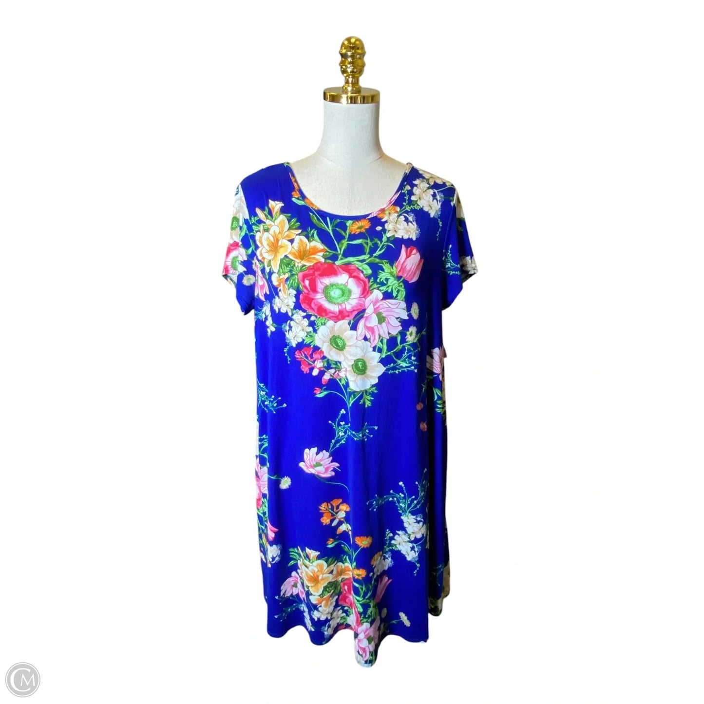 Dress Casual Midi By Clothes Mentor In Floral Print, Size: L