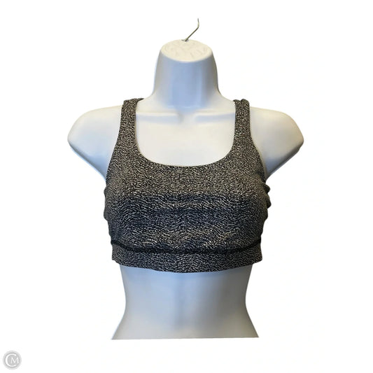 Athletic Bra By Lululemon In Grey & White, Size: 6