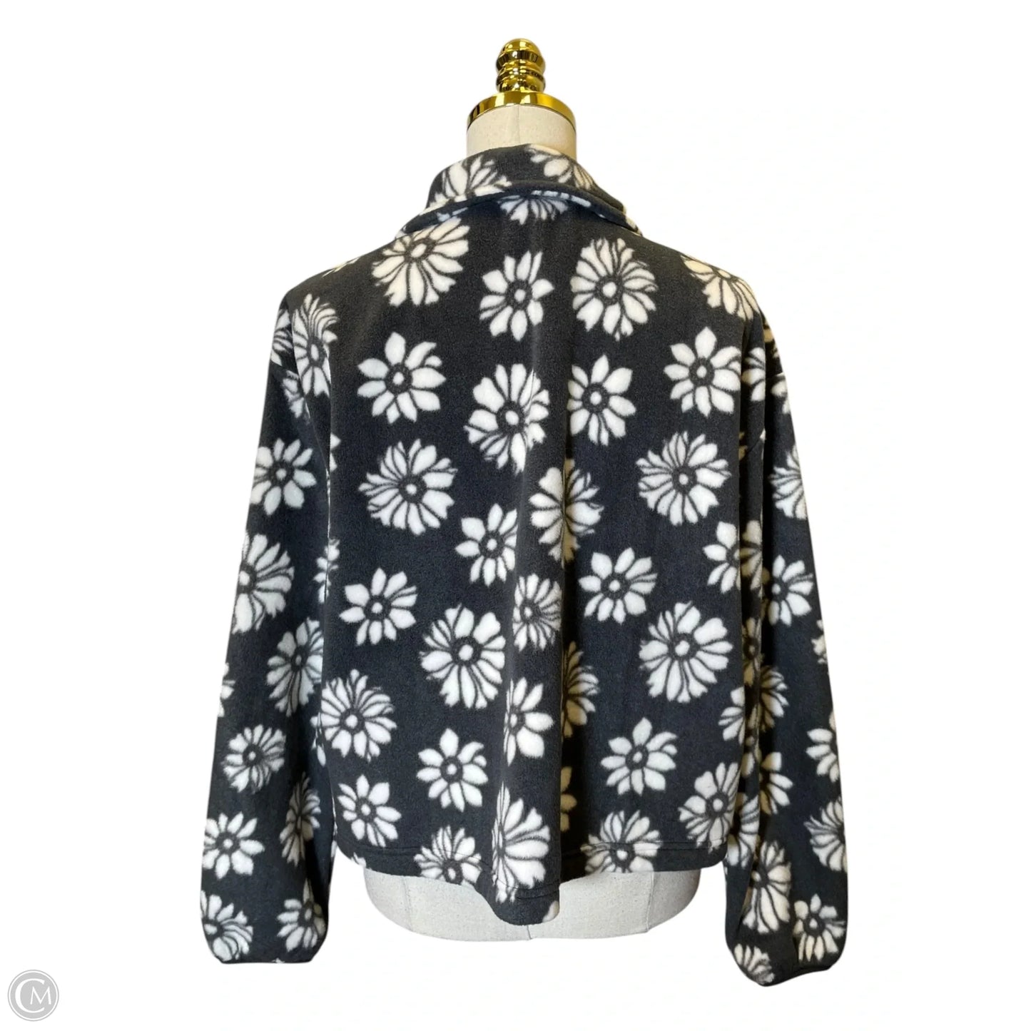 Jacket Fleece By Billabong In Grey & White, Size: L