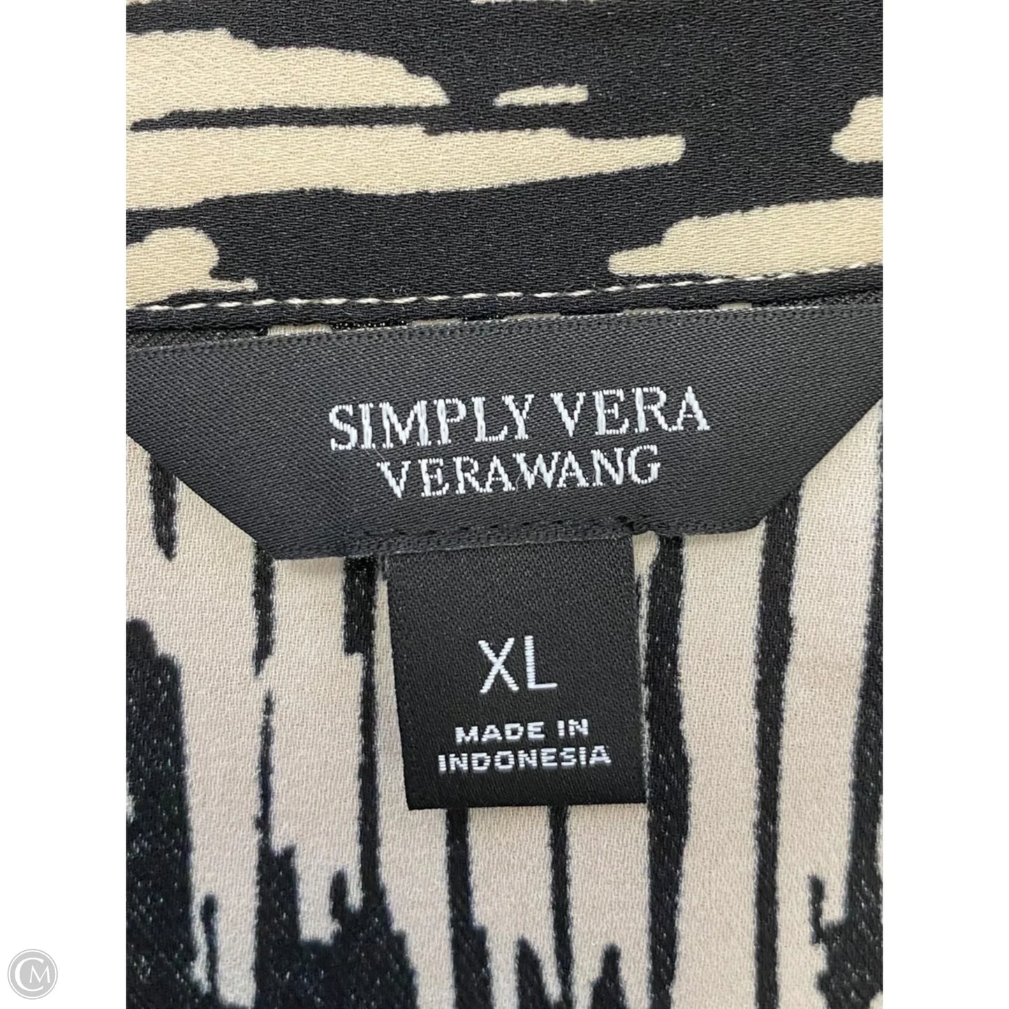 Dress Casual Midi By Simply Vera In Black & Cream, Size: Xl