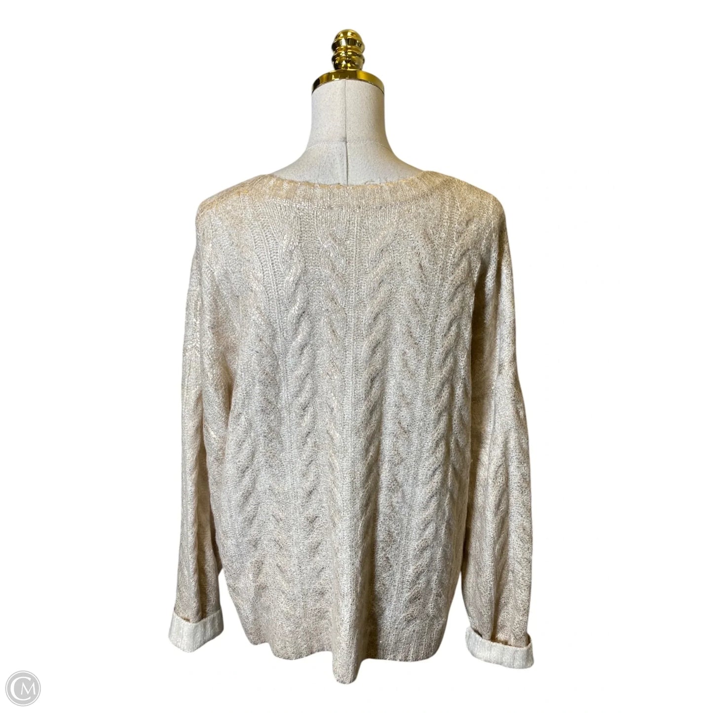 Sweater By Clothes Mentor In Gold, Size: L