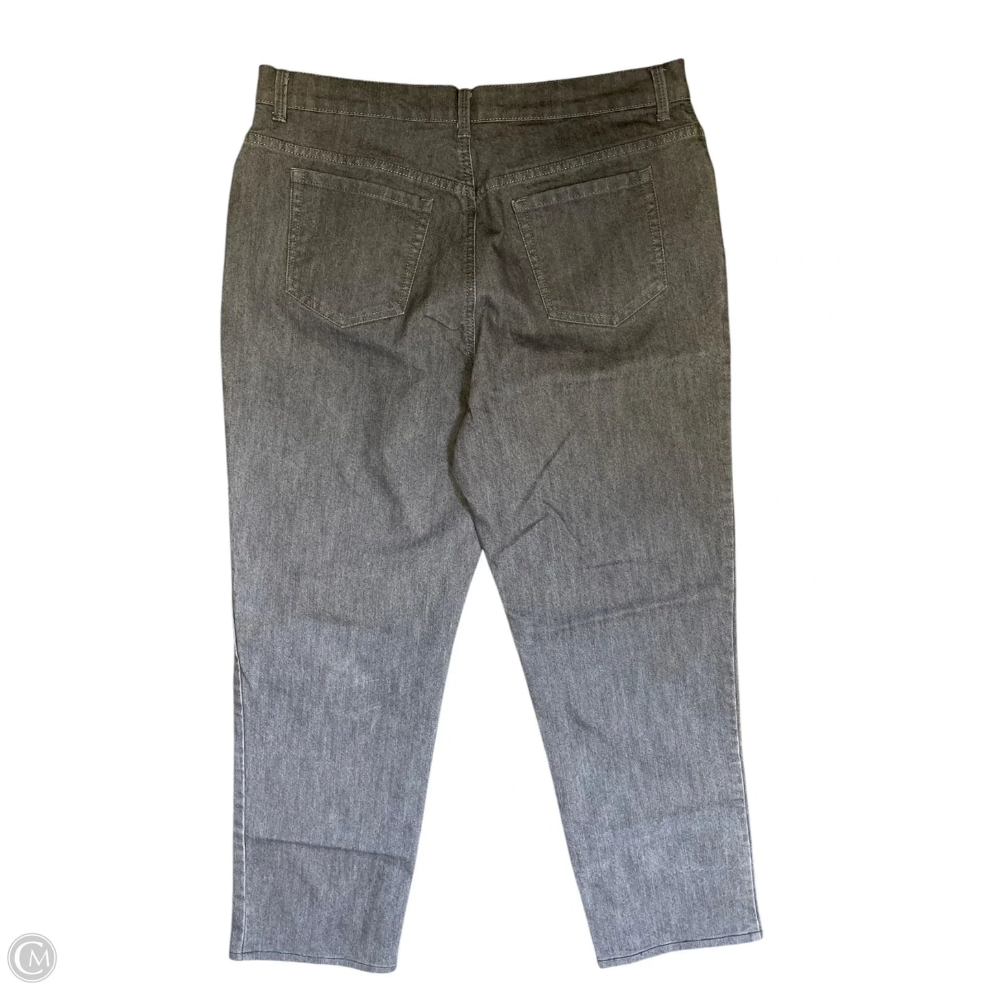 Jeans Wide Leg By Gloria Vanderbilt In Grey Denim, Size: 16