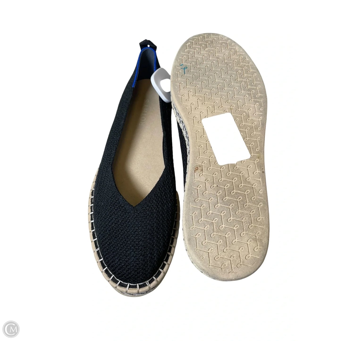 Sandals Flats By Rothys In Black & Tan, Size: 11
