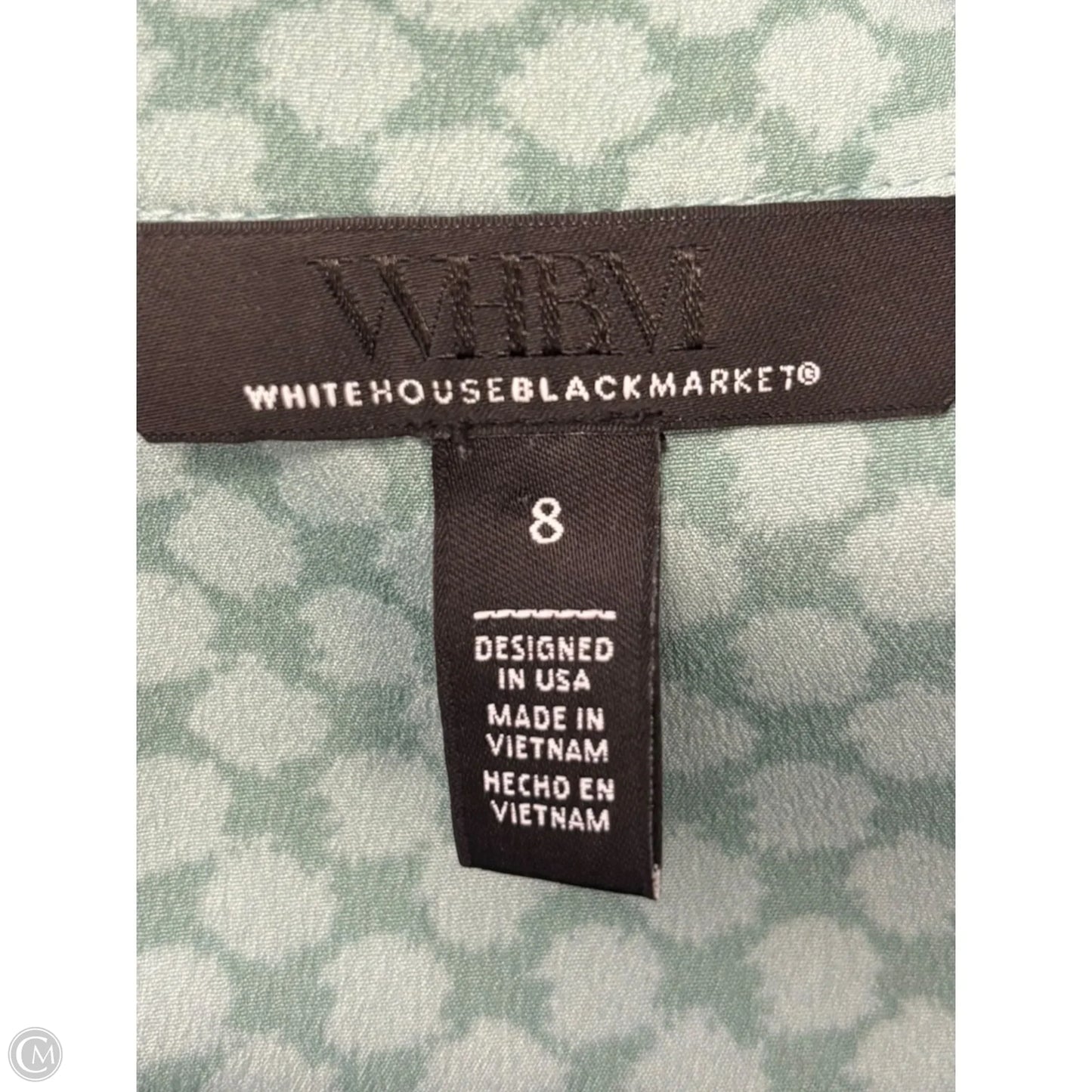 Blouse 3/4 Sleeve By White House Black Market In Green, Size: 8
